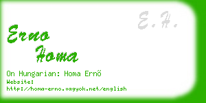 erno homa business card
