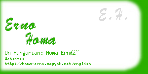 erno homa business card